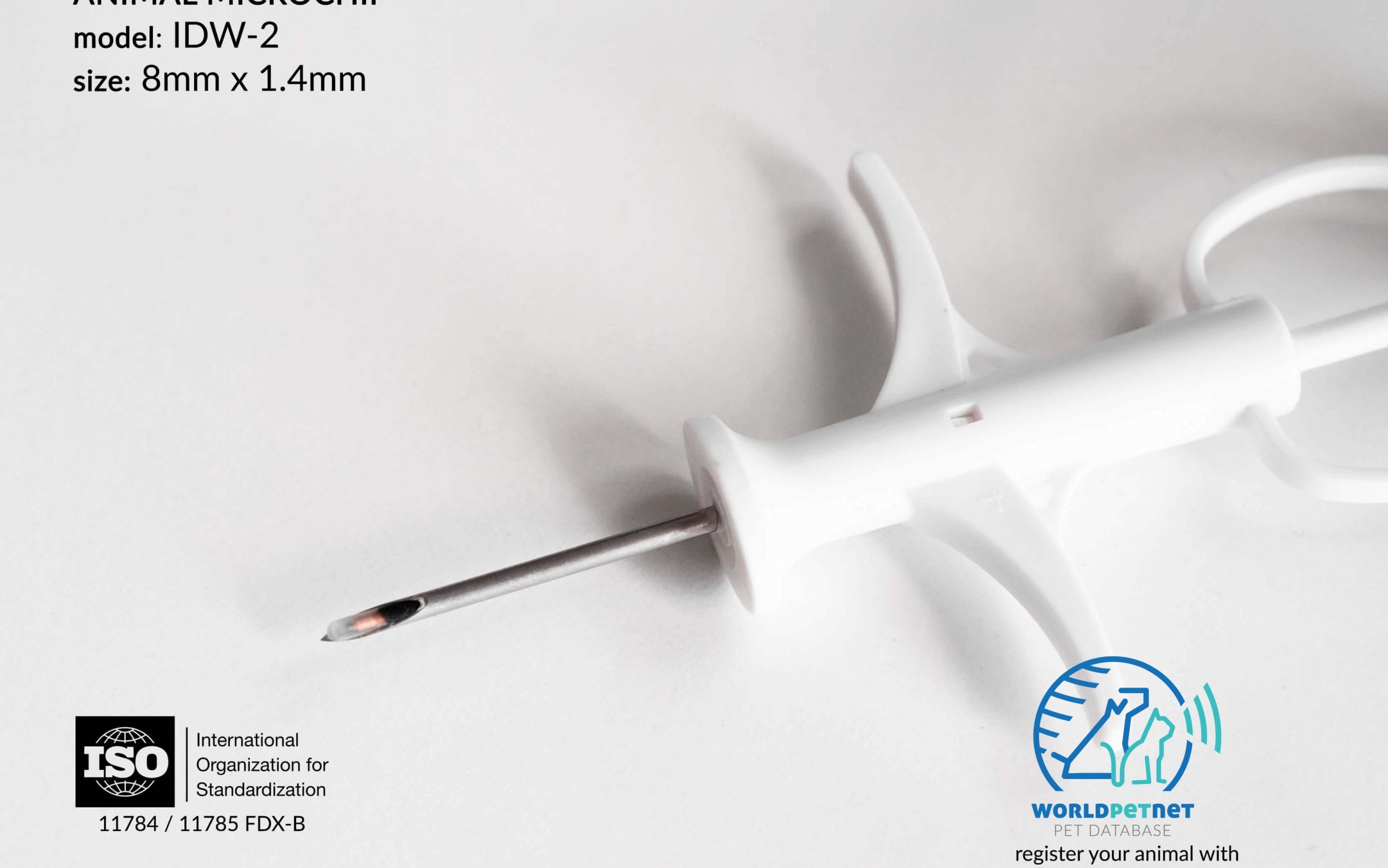 PET MICROCHIP FOR ANIMAL IDW-2 (CODE 900) 8MMX1.4MM MINI |